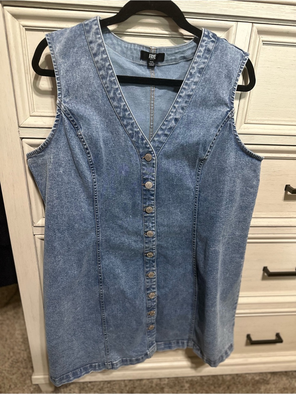 Frye Light Blue Denim V-Neck Tunic
